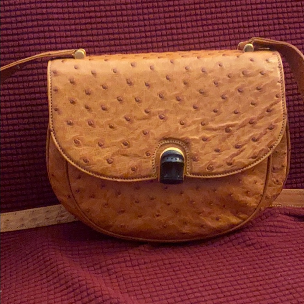 Authentic Gucci ostrich bag